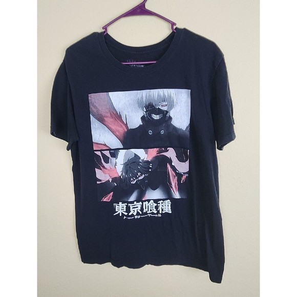 Tokyo Ghoul T-Shirt Adult Large Anime Tee Short Sleeve Solid Print Black - Picture 1 of 7